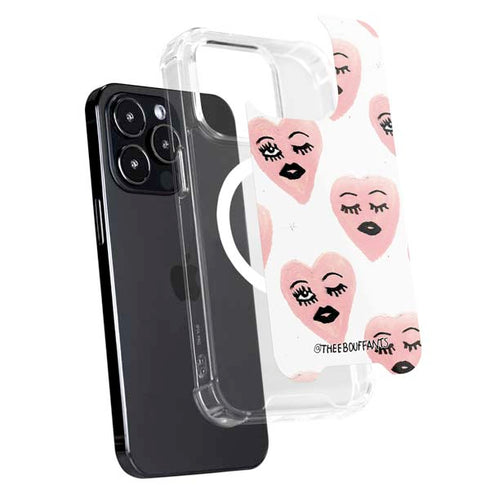 Bouffants and Broken Hearts Winking Hearts iPhone 15 Pro MagSafe Case